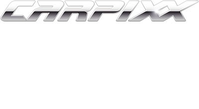 Das Bild zeigt das Wort CARPIXX in einer kräftigen, metallischen und futuristischen Schriftart mit einem chromähnlichen Farbverlaufseffekt vor einem weißen Hintergrund – ein echtes Vollblut-Carpixx-Design.
